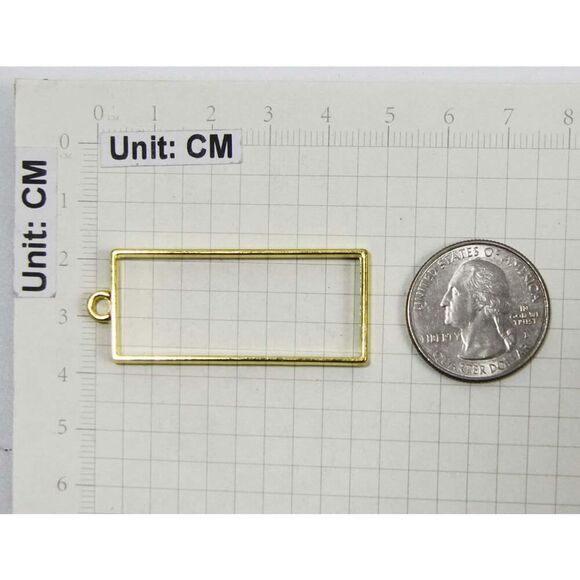 Allinone Gold Plated Bezel Pendant Charm Blank Frame For Diy Resin Jewelry Maki - Picture 2 of 2
